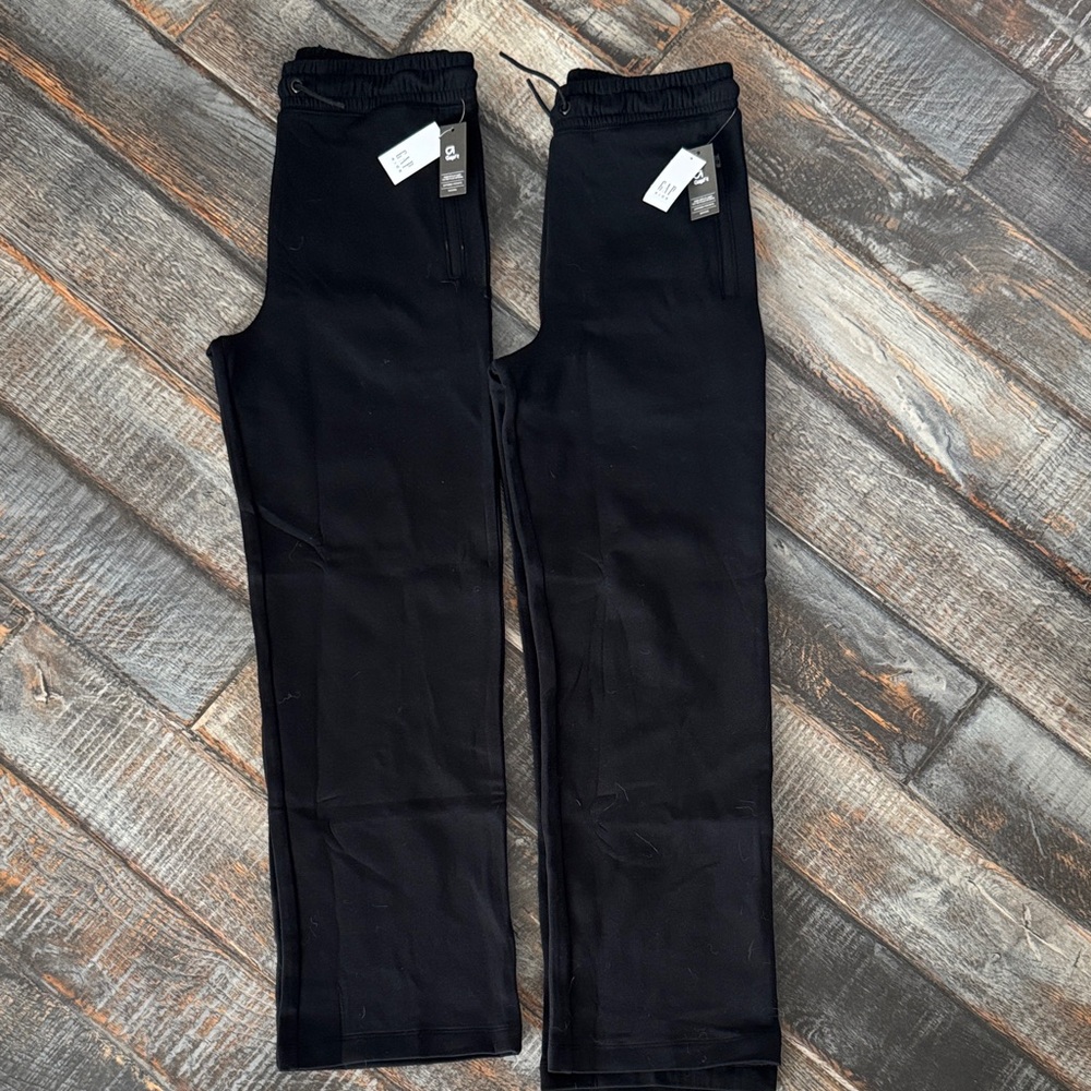 Two pairs of NWT Gap kids XL 12 wide leg black sweatpants